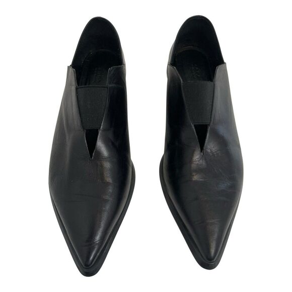 Zara Womens Size 38 Black Pointed Toe Slip On Loafer Business Casual Shoes - Picture 3 of 9